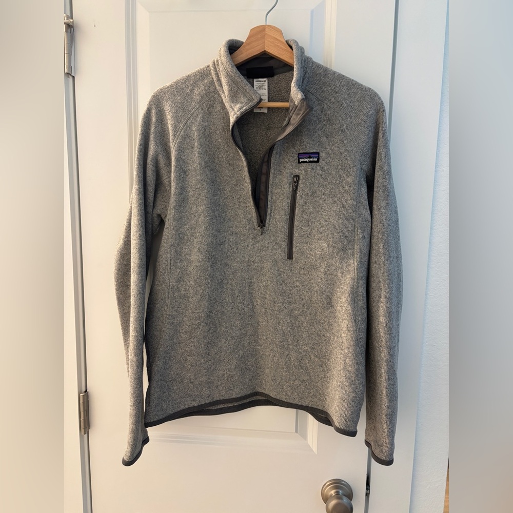 Grey Patagonia better sweater half zip